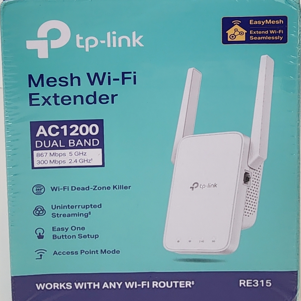 TP-Link AC1200 Mesh WiFi Extender White Dual Band Range Booster RE305